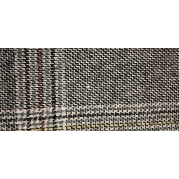 Gray Plaid Acrylic Scarf Yellow Stripe Soft Blanket Wrap Shawl Fringe 52 x 54 - Picture 5 of 15